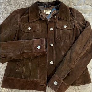 Michael Kors Brown Suede Jacket Size M